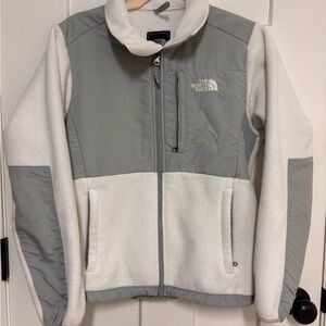 The North Face Women’s Fleece Jacket Gray White Full Zip Size S/P